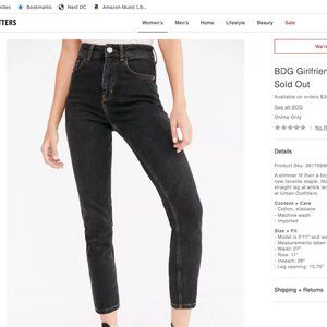 BDG High-Rise Girlfriend Jeans